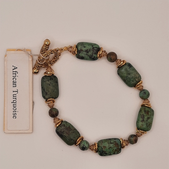 African Turquoise Braclet - Picture 2 of 7